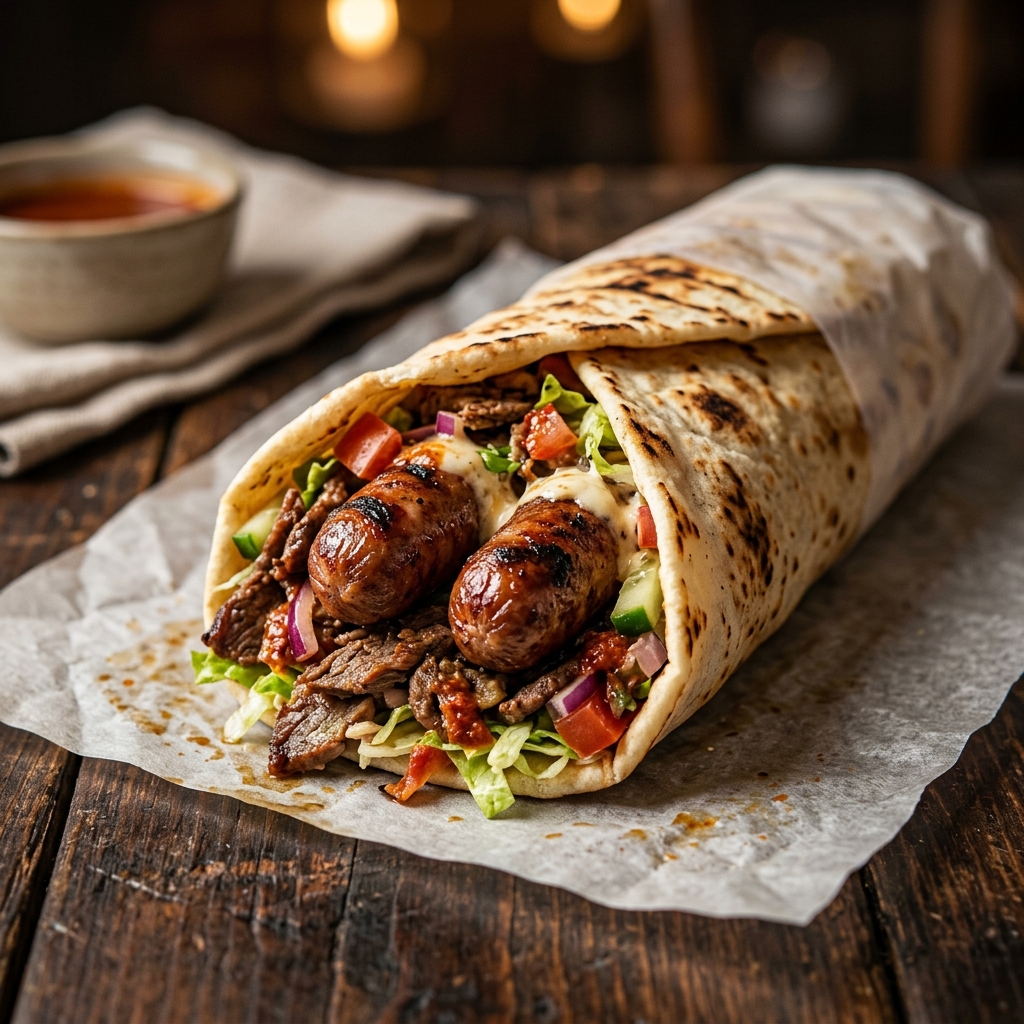 Beef Shawarma (Double Sausage)